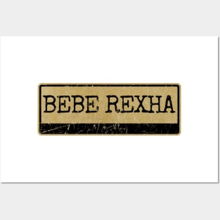 Aliska text black retro - Bebe Rexha Posters and Art